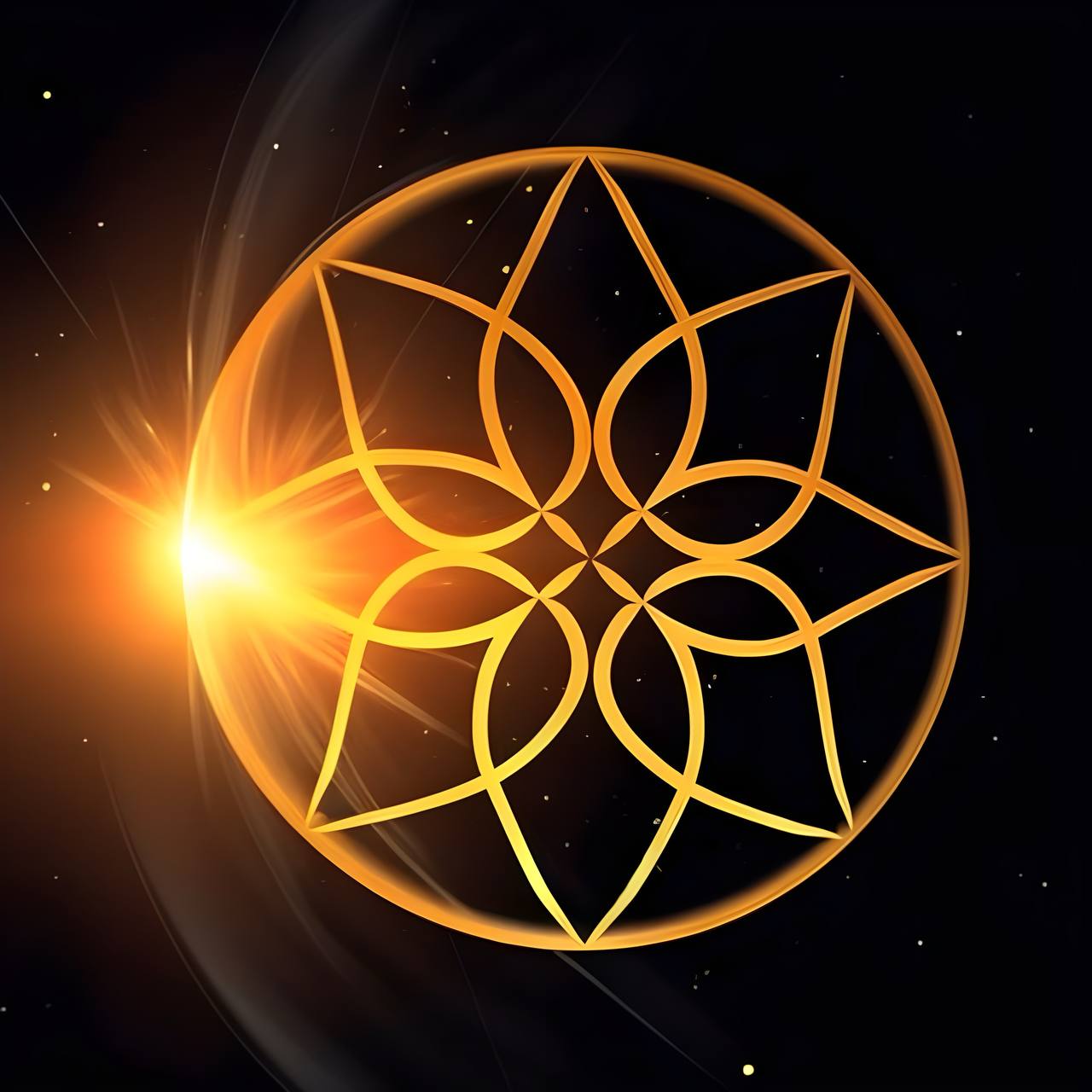 Starfinity Studios golden star-flower mark